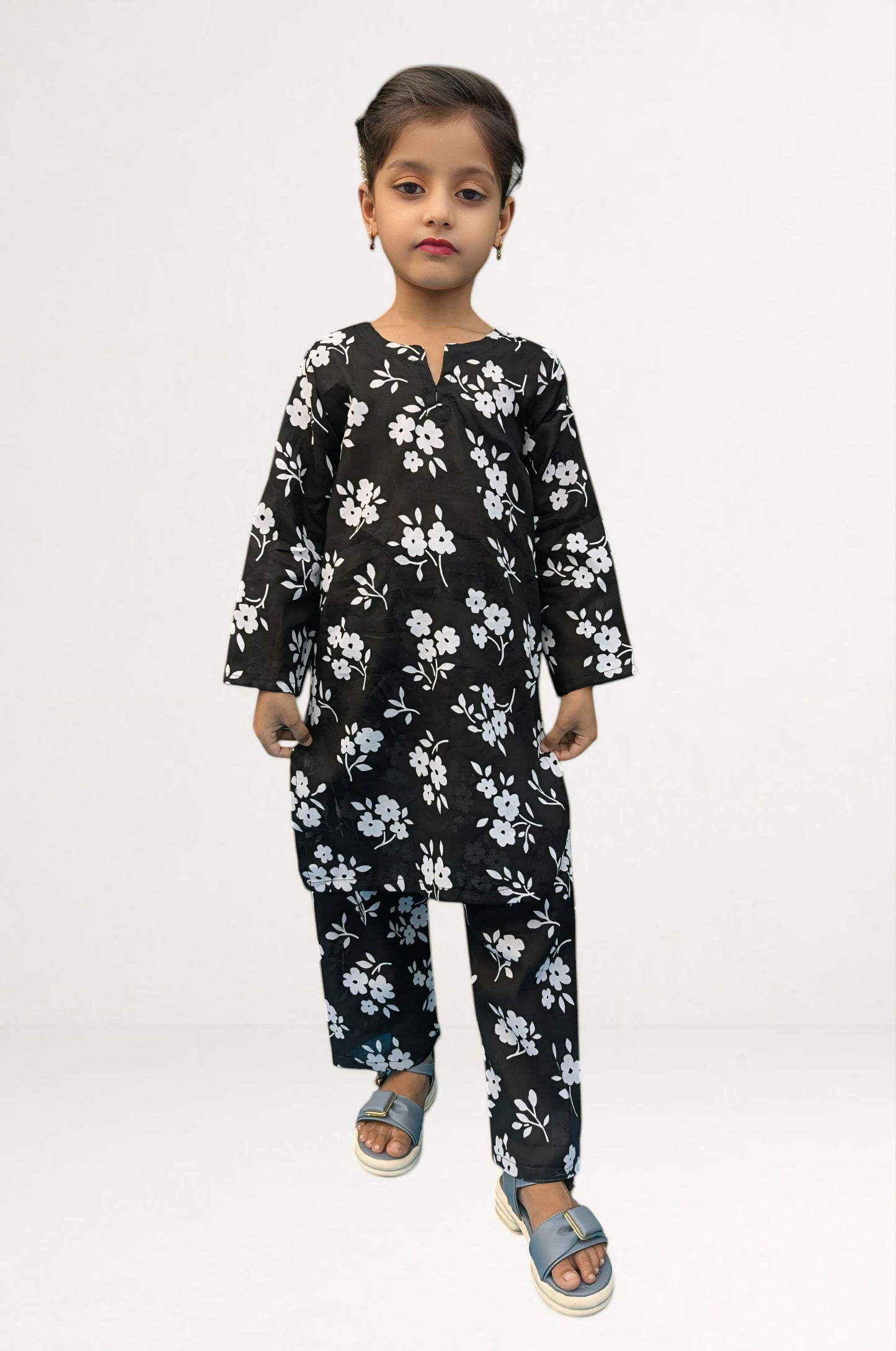 Kid's Stitched Printed Lawn 2PC
