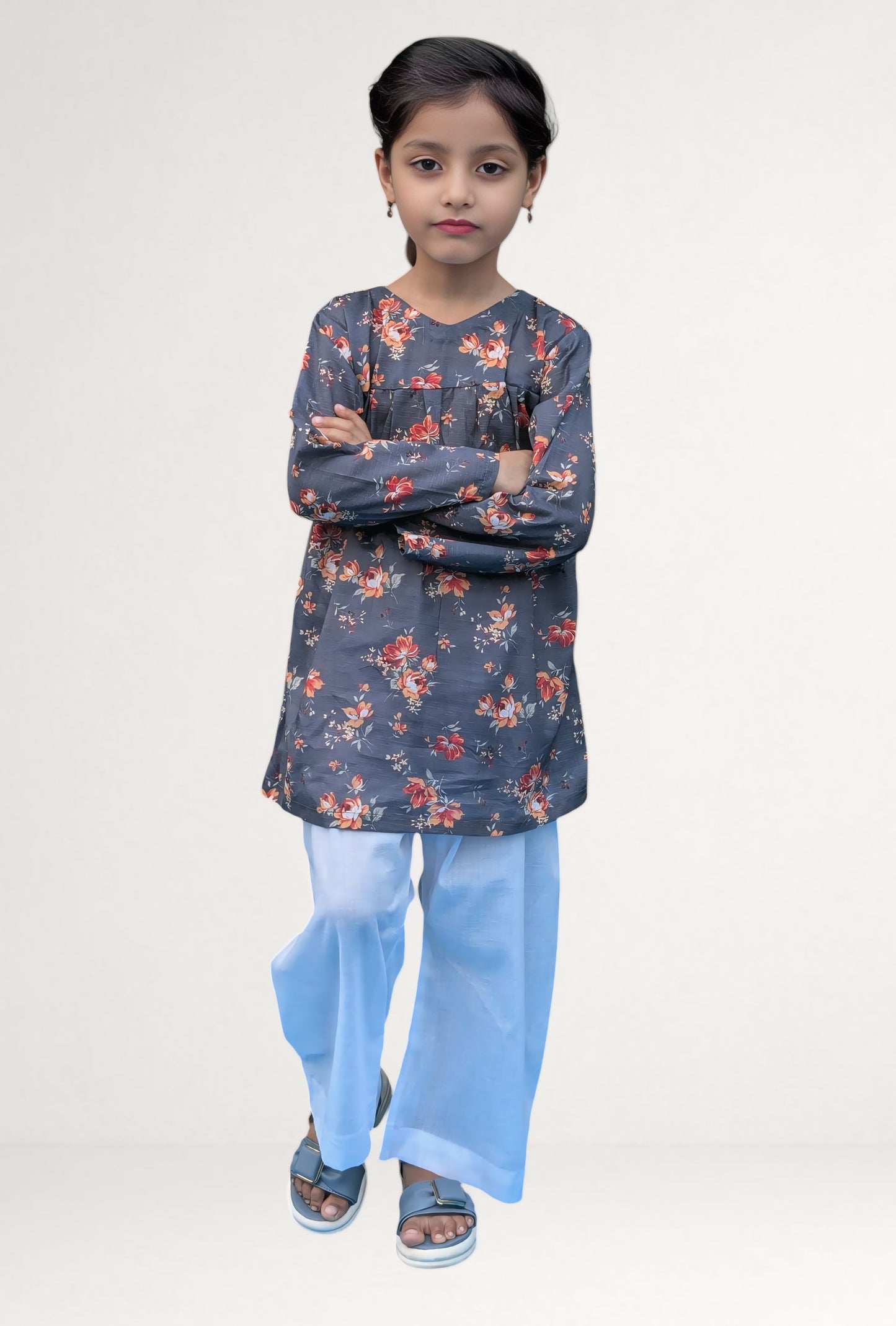 Kid's Stitched Printed Lawn 2PC