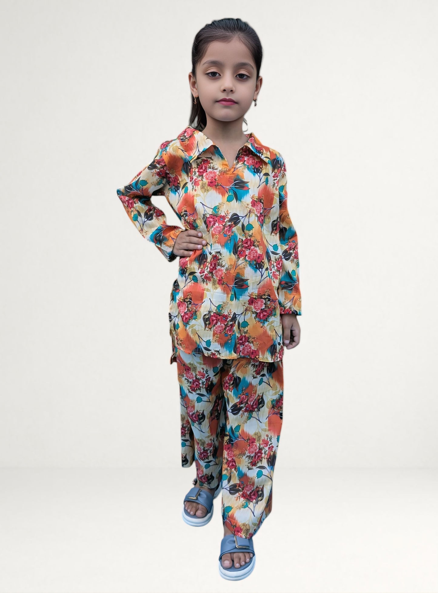 Kid's Stitched Printed Lawn 2PC