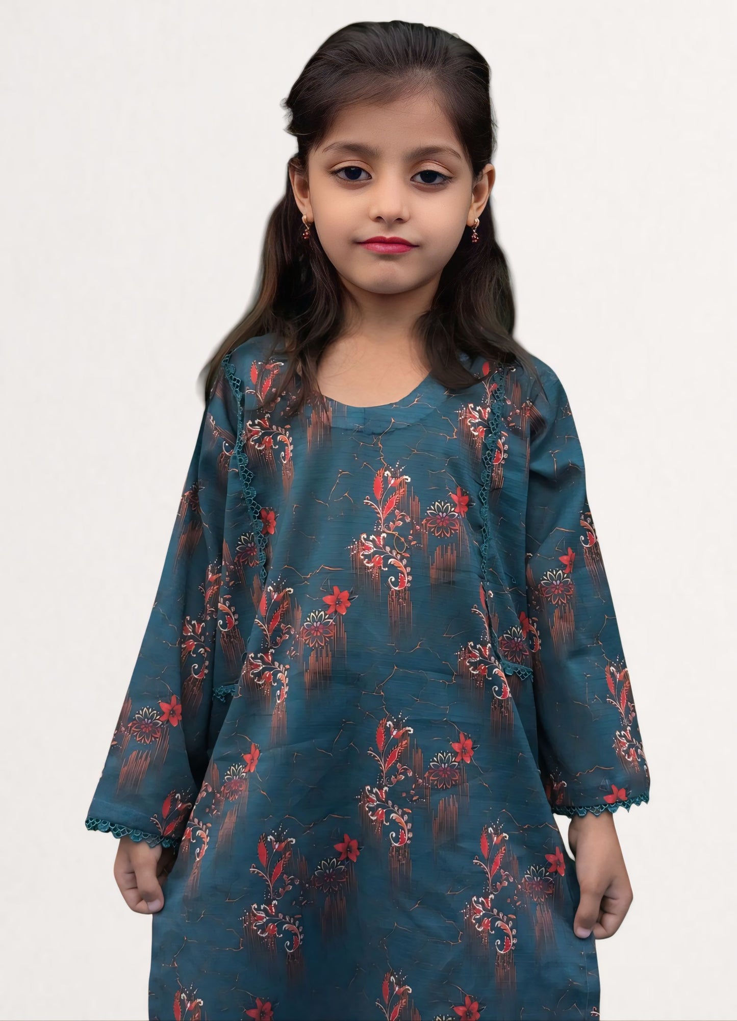Kid's Stitched Printed Lawn 2PC
