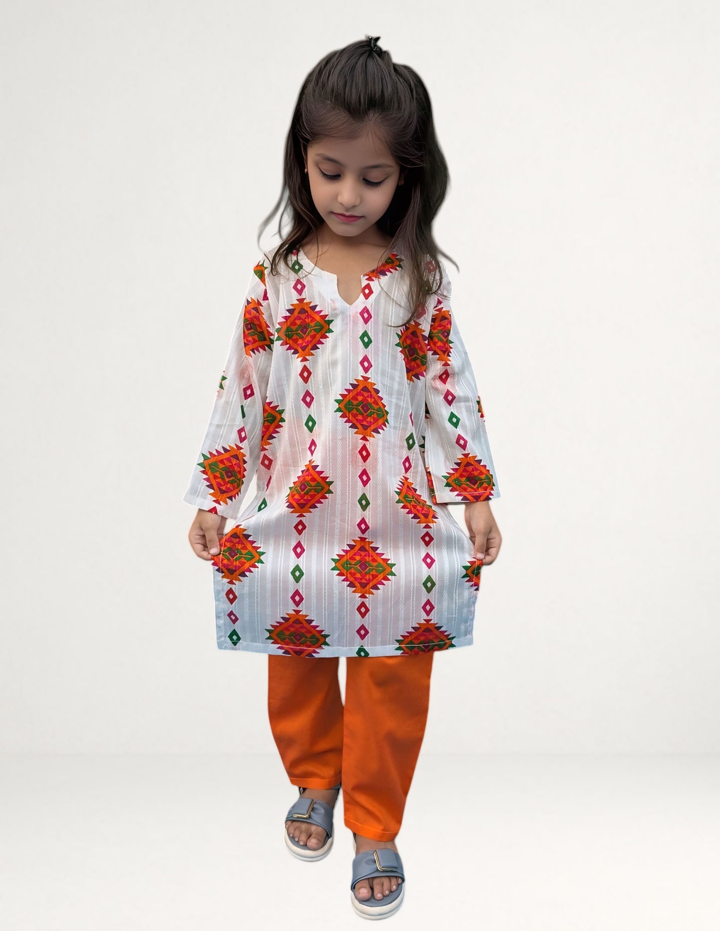 Kid's Stitched Printed Lawn 2PC
