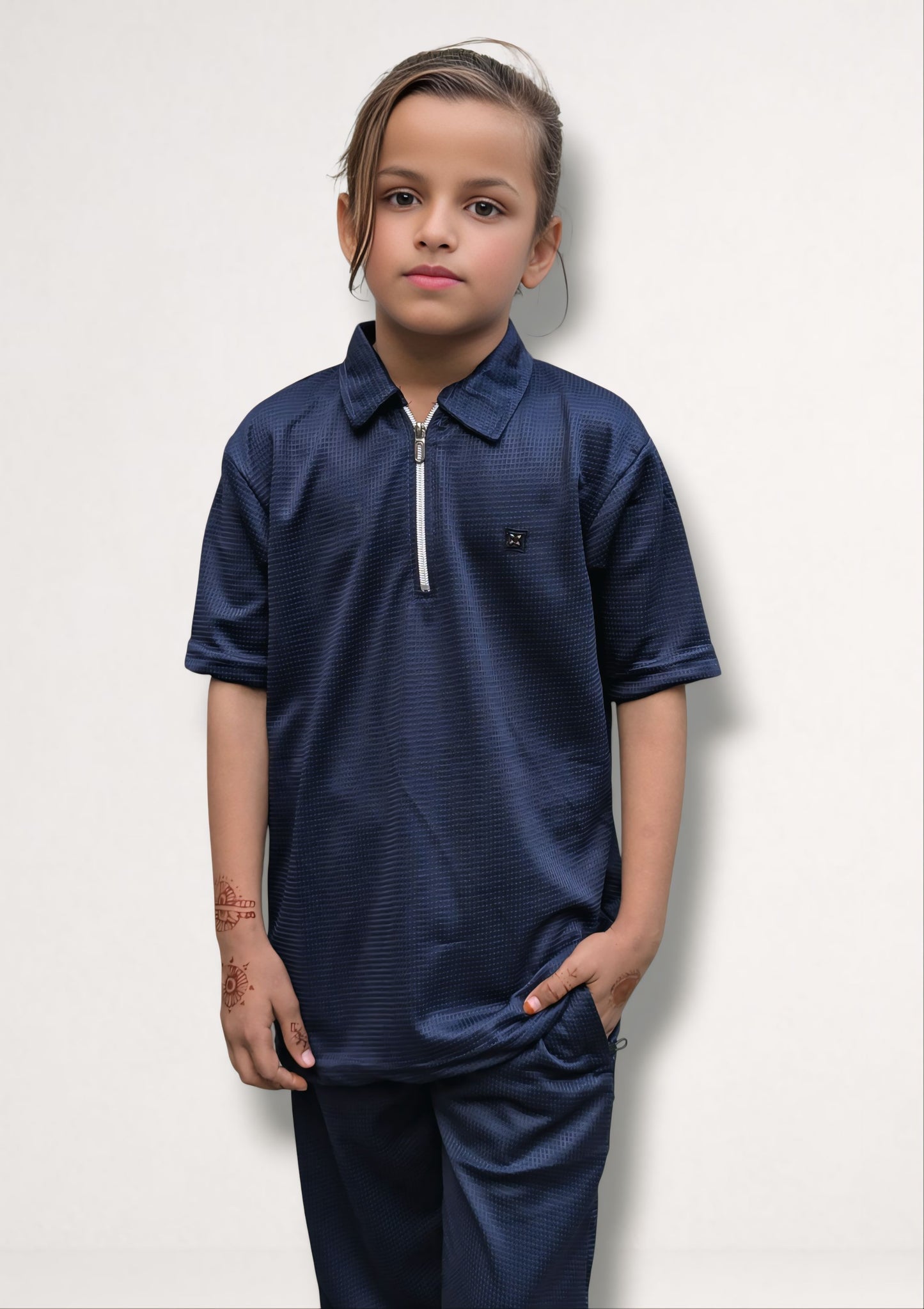 Kid's Unisex Tracksuit - Thermal Cotton Textured Fabric