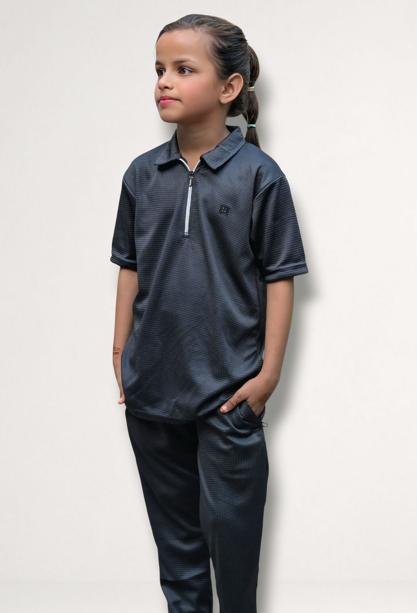 Kid's Unisex Tracksuit - Thermal Cotton Textured Fabric