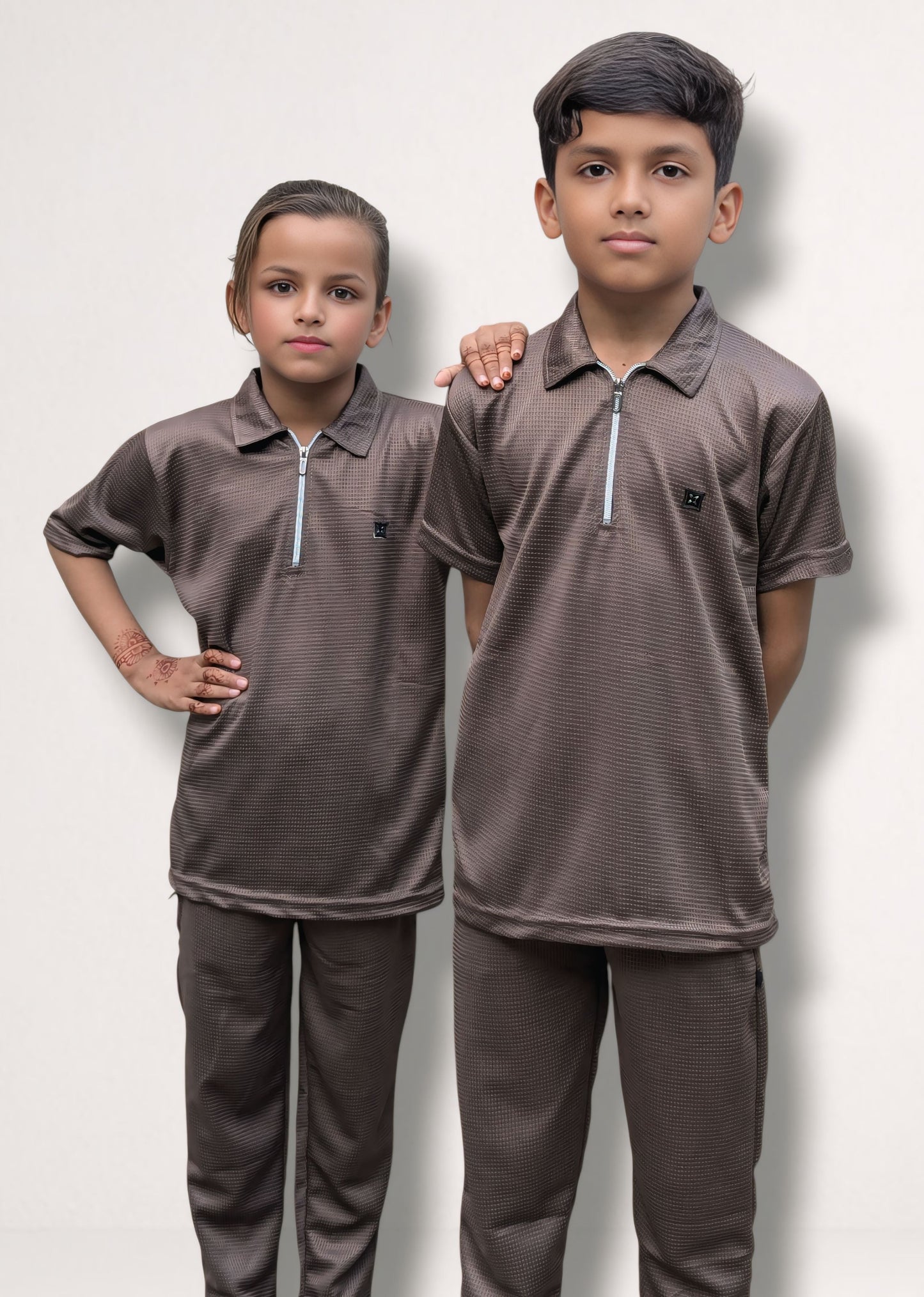 Kid's Unisex Tracksuit - Thermal Cotton Textured Fabric