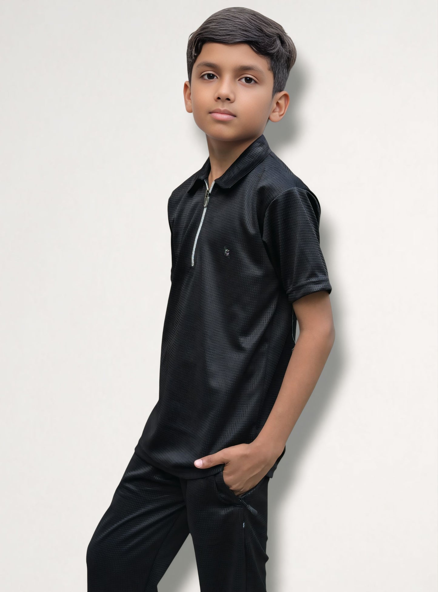 Kid's Unisex Tracksuit - Thermal Cotton Textured Fabric