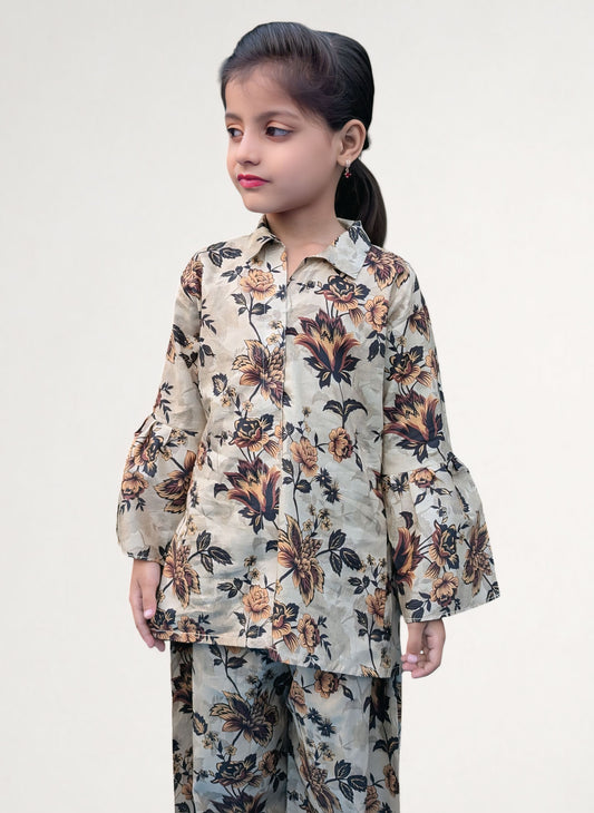 Kid's Stitched Printed Lawn 2PC