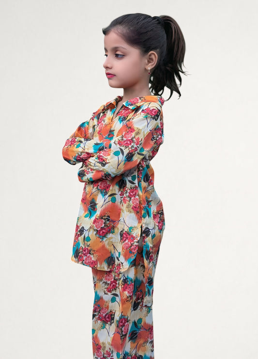 Kid's Stitched Printed Lawn 2PC