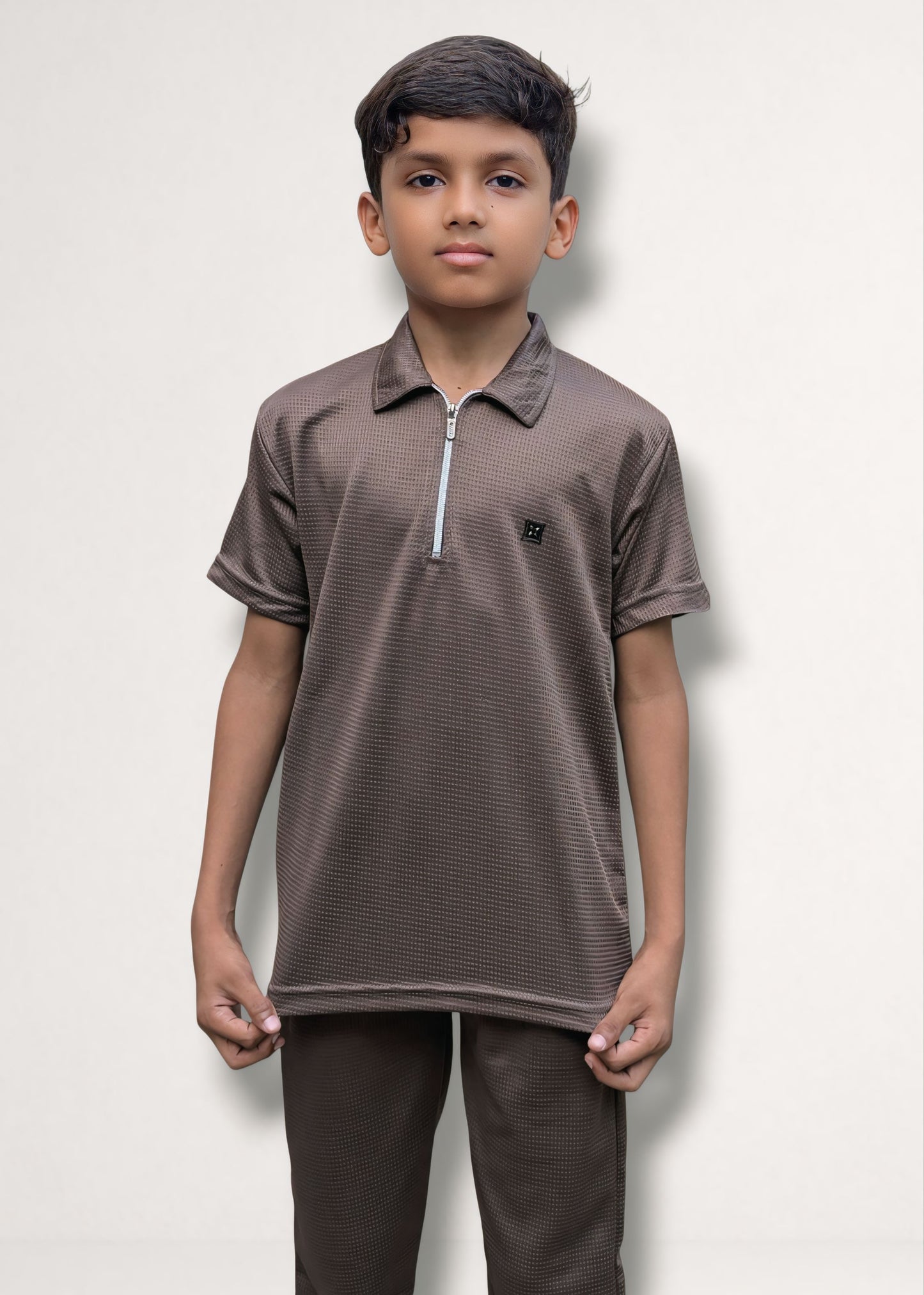 Kid's Unisex Tracksuit - Thermal Cotton Textured Fabric