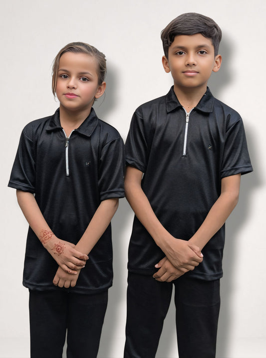 Kid's Unisex Tracksuit - Thermal Cotton Textured Fabric